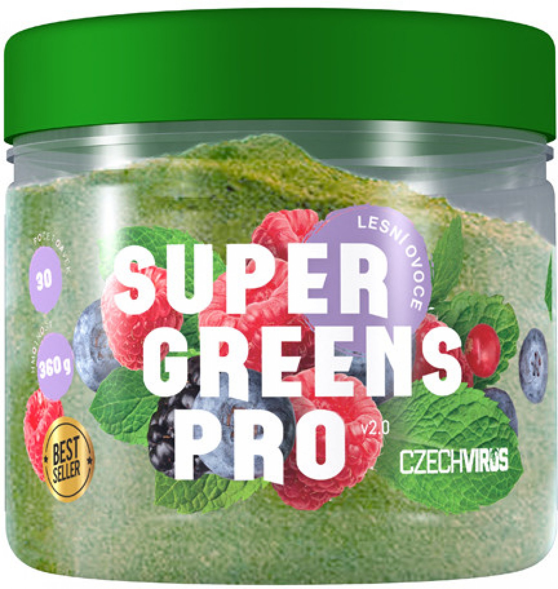 Greens Czech Virus Super Greens Pro lesní ovoce 330 g