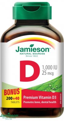 Posílení imunity Jamieson Vitamín D3 1000 IU 240 tablet