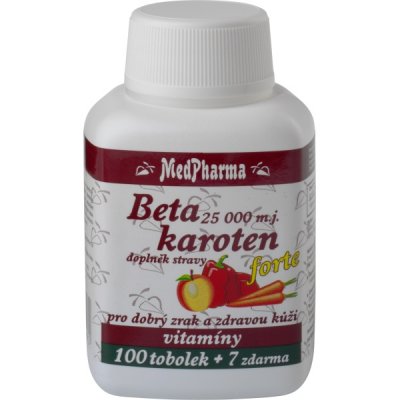 Posílení imunity vitamin A MedPharma Beta karoten 25 000 m.j. 107 tobolek
