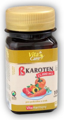 Vitamin A VitaHarmony Beta karoten 25.000 m.j. 100 kapslí